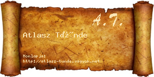 Atlasz Tünde névjegykártya